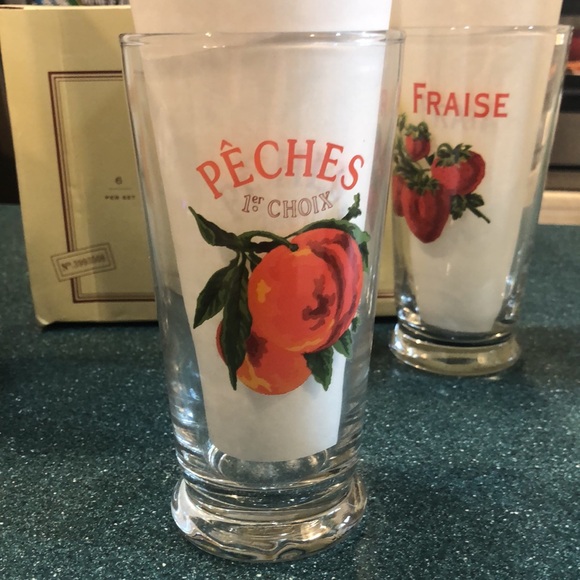 RARE NWT Set of Williams Sonoma Harvest Market Tumblers - Picture 5 of 12